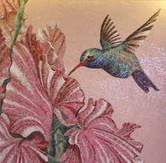 Колибри из мозаики Цветы Купить в Украине