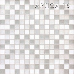 Мозаика плитка бело-серая 327х327мм