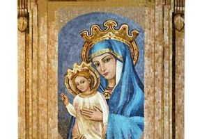 Мозаичная икона Пресвятой Девы Марии