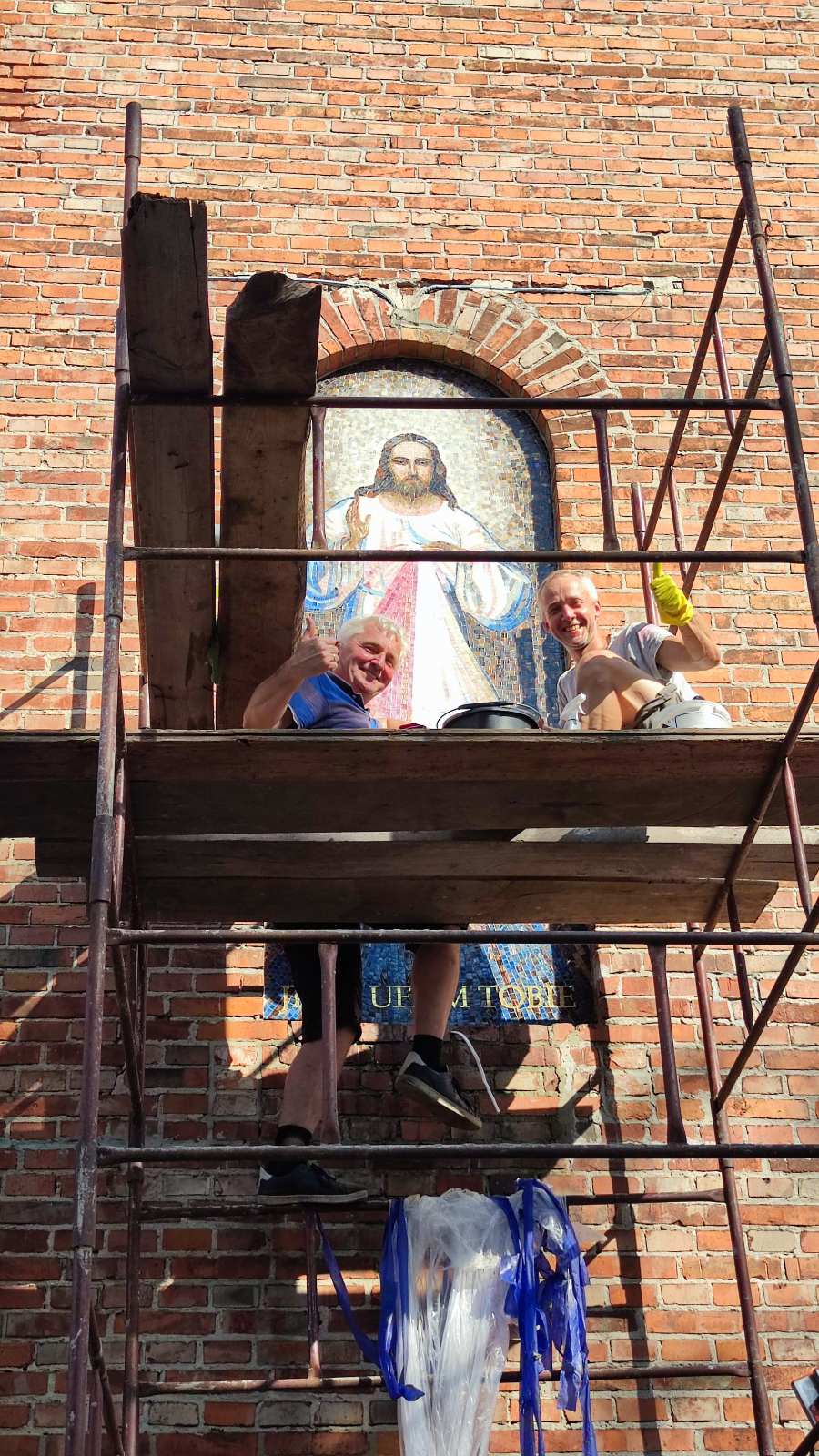 Mozaika Jezu ufam Tobie Fasada