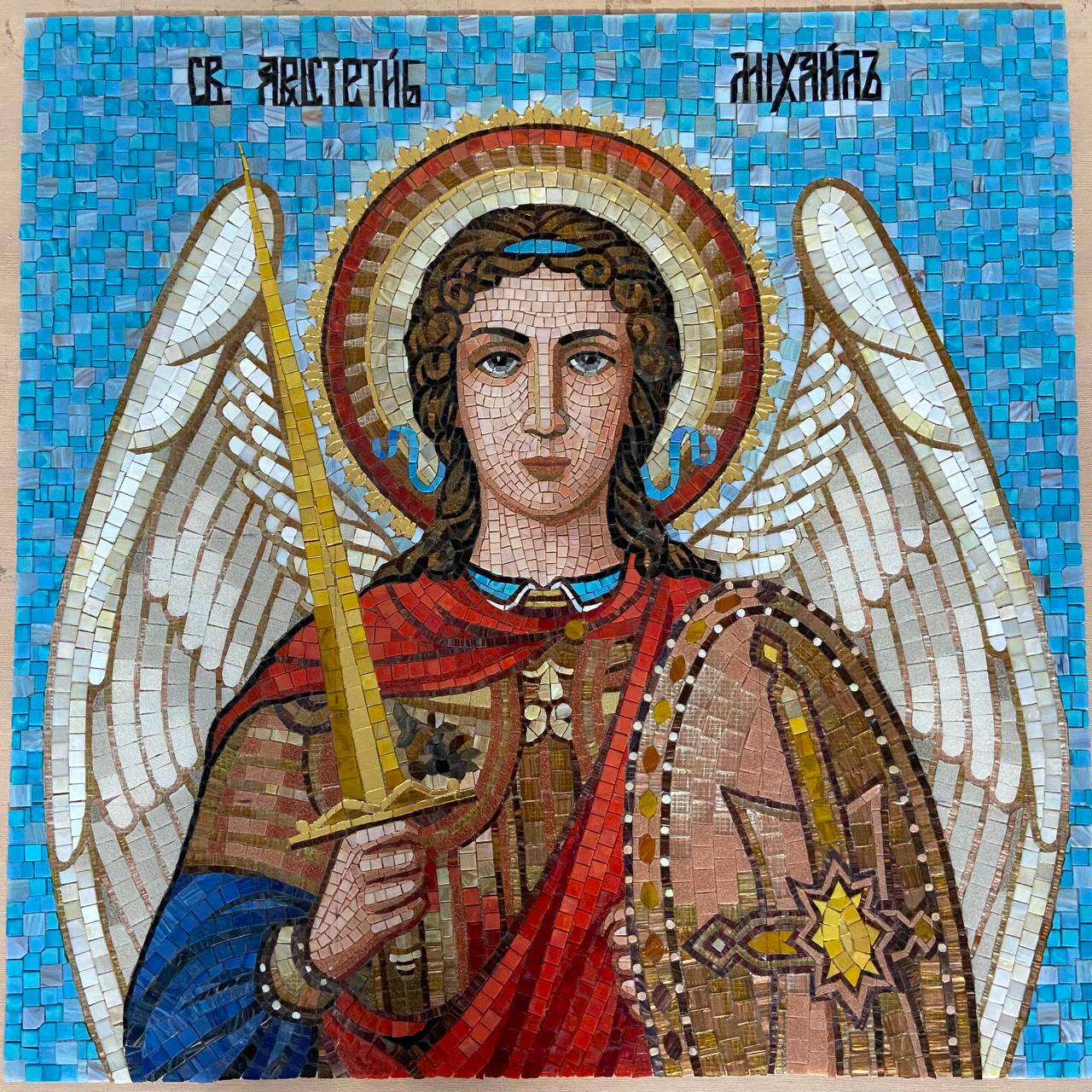 Ікони та церковний декор з мозаїки Архангел Михаїл